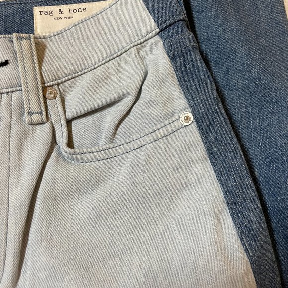 Rag & Bone High Waist Skinny Jeans Double Blues, 24, Barely Worn - Picture 3 of 5